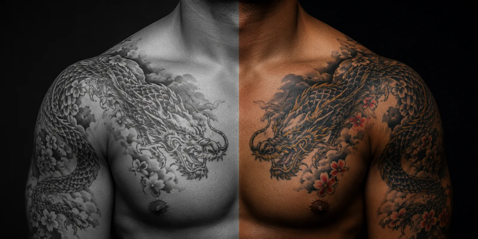 Black and Grey vs Color Tattoos